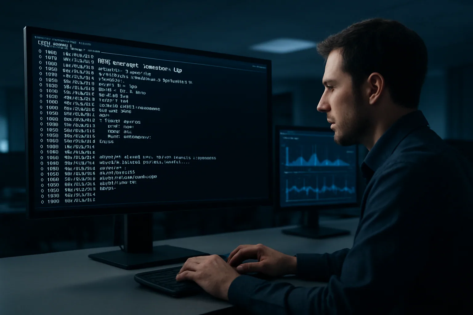 Pantalla de monitoreo con sesiones SSH de un honeypot en tiempo real y actividad automatizada de bots contra el servicio expuesto.
